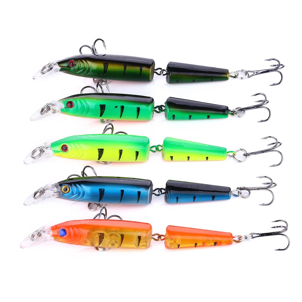 2 Segments Jointed Minnow 10.5CM 9.6G Fishing Lure Artificial 3D Eyes 2 Sections Fishing Bait