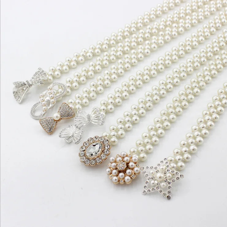2021 Summer Pearl Waist Sealing Skirt Waist Chain Diamond Waist Chain for Women Jewelry