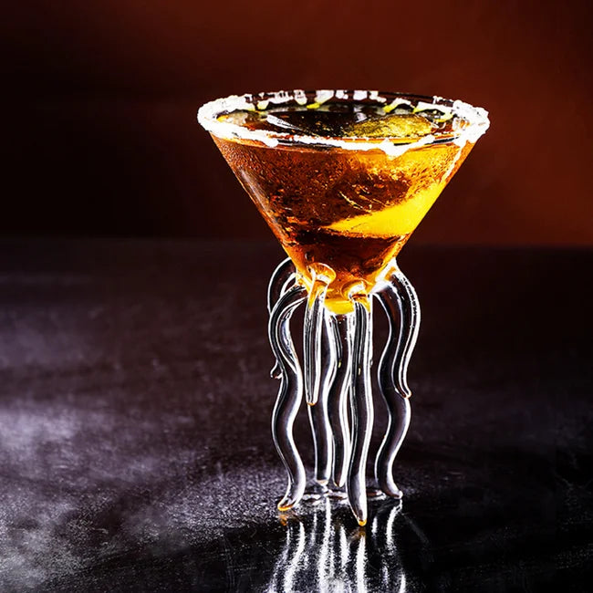 Hot Sale Bar Crystal Unique Glasses for Octopus Bird Shaped Drinking Glass Cup Creative Goblet Glass
