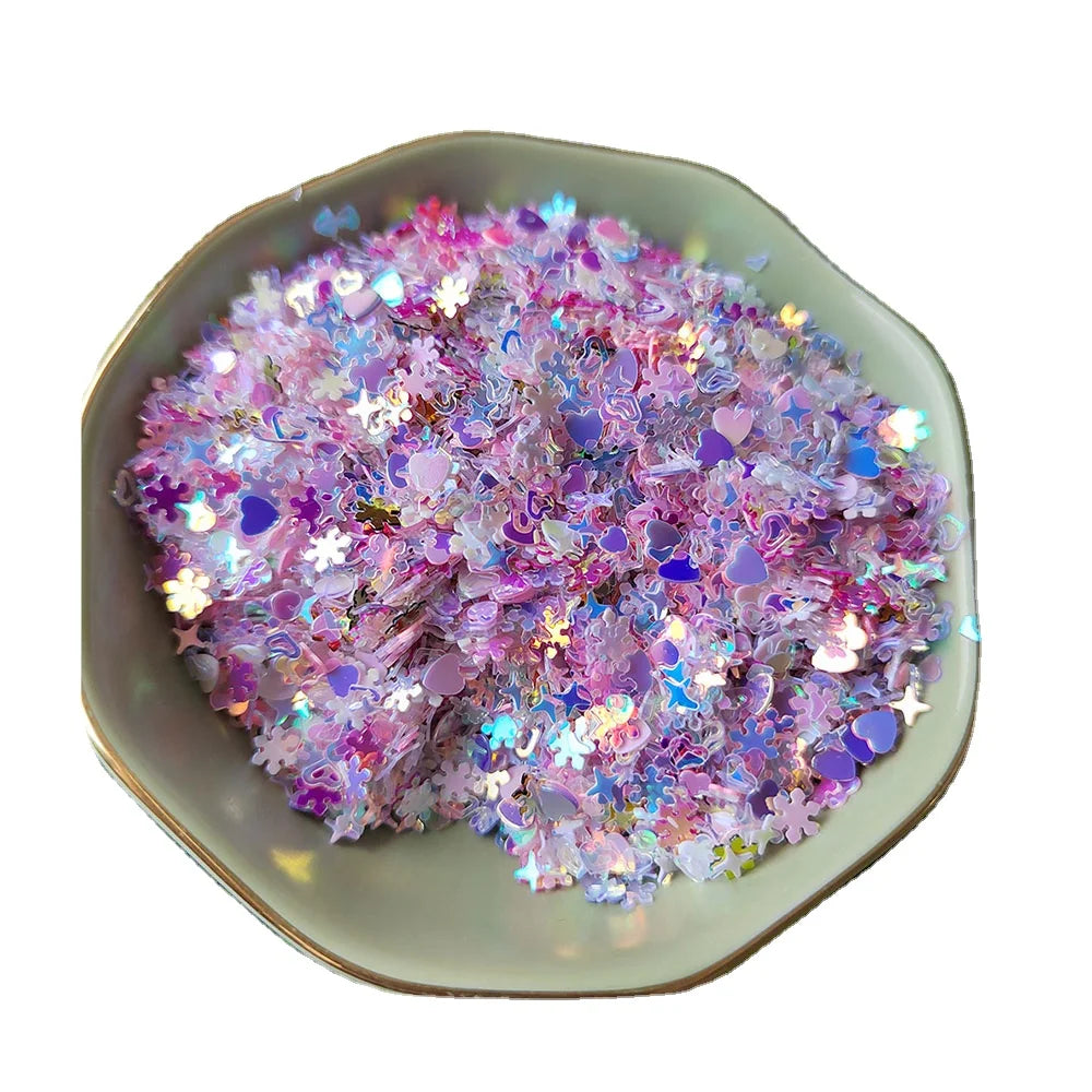Wholesale Glitter Sequins Polyester for Home Decoration Slime Filler Wedding Confetti