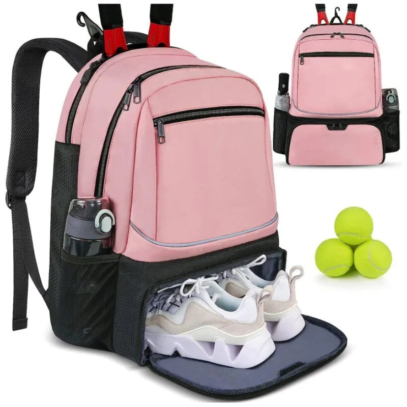 LiKun  Best Selling Large Capacity Tennis Racket Backpack Sports Storage Bag Independent Shoe Compartment Travel Polyester