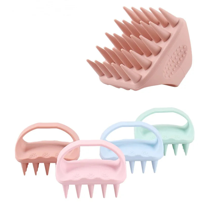 Super Soft Hair Silicone Scalp Massager Shampoo Massage Brush Household Scalp Cleaning Hair Brush Head Scratching