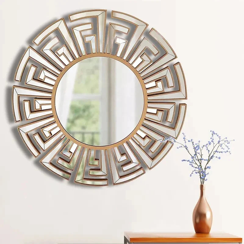 60CM Factory Manufacturer Hot Sale Customized Round Wall Frame Mirror Home Hotel Decorative Art Hanging Glass Dropshipping DDP