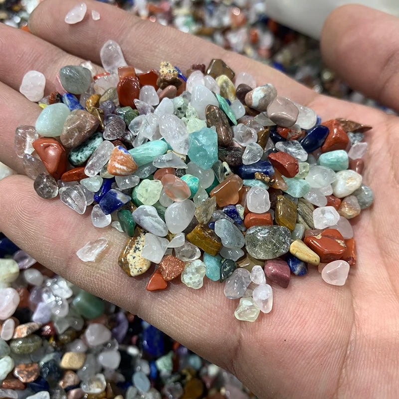 Wholesale Natural Reiki Gemstone Mix Color Stone Quartz Crystal Gravel Tumbled Stone for Home Decoration