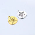Stainless Steel Mirror Irregular Round Hollow Flowers Charms Accessories DIY Symmetrical Geometric Flower Pendant (SZ085)