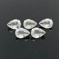 Pear Shape 5x3mm ~ 20x15mm Good Quality Faceted Gemstones Crystal Quartz  Natural Clear Quartz for Jewelry Making Natural White