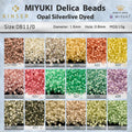Miyuki Delica Beads 1.6 mm [21 Color Opal Sliverlive Dyed 1  ]10g Pack