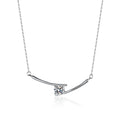Fashion Jewelry 925 Sterling Silver VVS1D Moissanite Engagement Wedding Necklace with GRA