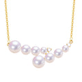 Hot Sale 18K Gold Plated Daisy Smile Pearl Pendant Natural Freshwater Pearl Necklace Jewelry