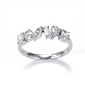 Messi Jewelry MSR-1302 18K Gold Fancy Shape Lab Grown Diamond Eternity Ring for Wedding