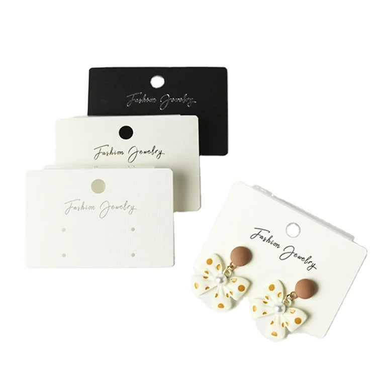 Wholesale White Gift Earring Necklace Cards Jewelry Display Card Packaging Card