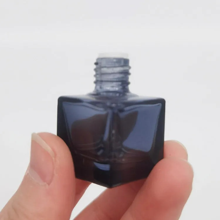 8ml Black Empty Hanging Freshener Pendant Car logo Vent air square Wooden Cap Glass Car Perfume Diffuser Bottle