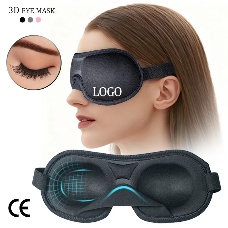 Lightweight Comfort 3cm Depth Eyelash Extension Sleep Mask Blindfold Mask Eye Patch Mask With Nose Flap