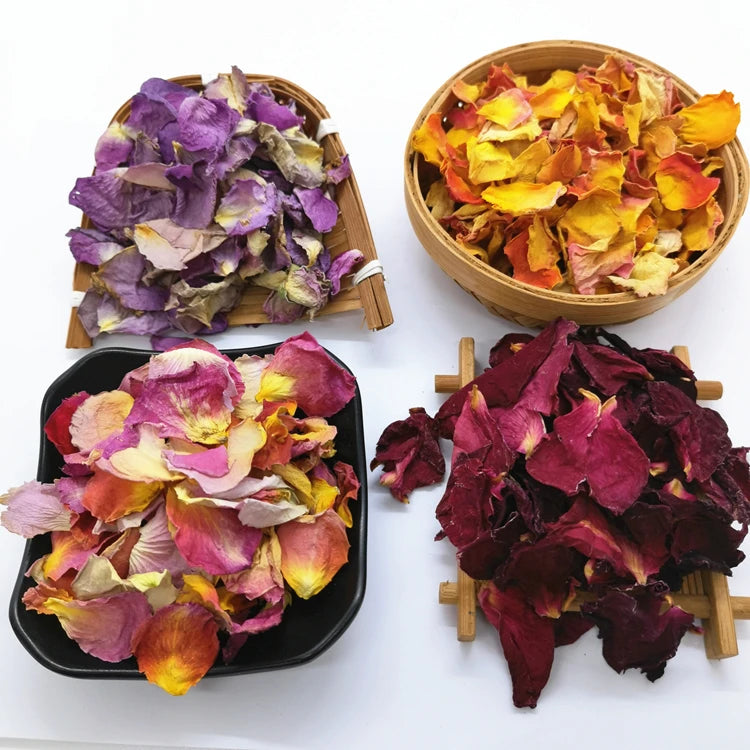 100% Natural Bath Rose Petals Colorful Dried Red Rose Petals Tea pink Rose Petals for Sale