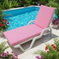 Outdoor Chinese Design Plain Comfortable Sussex Sunbed Lounger Chair Cushion Waterproof Fabric for Park & Hotel Use
