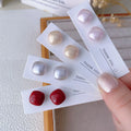Premium Temperament Daily Commuting Warm White Pink Exquisite and Versatile Gentle Earrings Wholesale