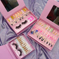 3d Mink Vegan Eyelash Tweezer Faux Mink Synthetic False Lashes Fake Press on Nails Eyeliner Glue Pen Cosmetic Kit