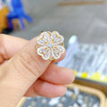 Spinner Fidget Four Clover Open Ring for Women Rotatable Freely Anti Stress Anxiety Ring Female Jewelry Christmas Gift 2022