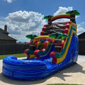 Commercial Pvc Dry Inflatable Waterslide Bouncy Inflatable Stair Swimming Pool Water Slide for Fun Adults