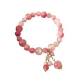 Elegant Crystal Bangle Bracelet Strawberry Crystal Bracelet Natural Crystal Bracelet