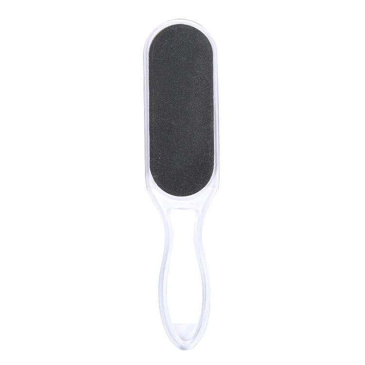 Professional Pedicure Handle Double-sided Durable Foot File Plastic Foot Care Tools Mini Foot Grinding Brush for Foot Spa