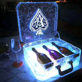 RGB Champagne Rechargeable Suitcase for Club 3 Bottle Carry Case Presenter Display Racks