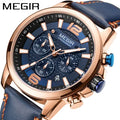MEGIR 2156 Watch Men Hot Sale Stainless Steel Chronograph Wrist Watch Casual Luminous Waterproof Man Quartz Watches Reloj Hombre