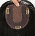 Silk Base Mid with Lace Arounud Hair Topper Extensions 100% Human Hair 25cm 35cm  for Women Hairpieces Raw Vietnamese Hair