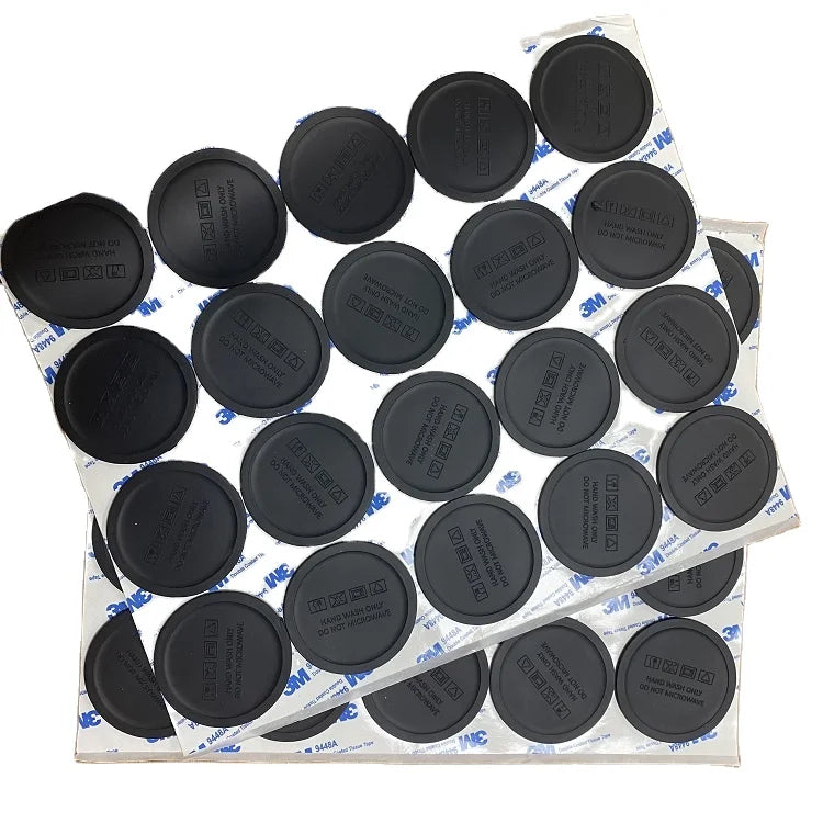 Wholesale Black 58mm Sublimation Blanks 20oz Straight Tumbler Accessories Rubber Bottom Coasters