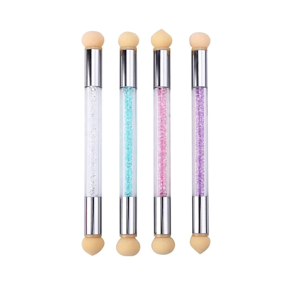 1pc Blossom Dotting Blush Nail Brush Set Art Color Gradient Sponge Pen Replaceable Head Design Polish Gradient Nail Tool