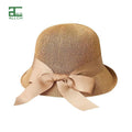 ALLCH Women's Bowknot Straw Hat with Lace Summer Headwear Hot Sale Caps for Beach Travel for All Ages Custom Logo