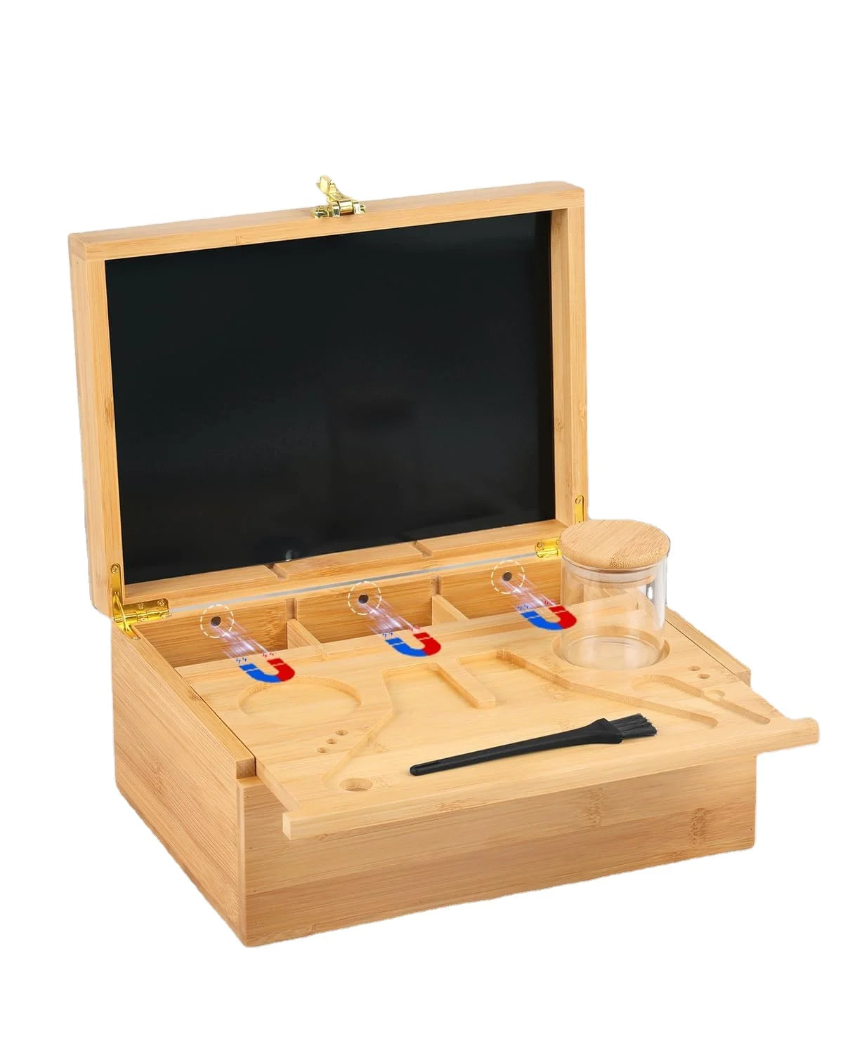 Store's New Accessories for Smokers Grinder Bamboo Wooden Herb Stash Box with Rolling Tray Pipe Rolling Papers Storage Container