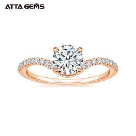 Custom Design D Color Vvs Moissanite Ring 925 Sterling Silver Diamond Crown Shape Engagement Ring for Women