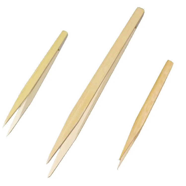 Jinling Gold Foil Anti-static Gold Paste Tool Wooden Clip Black Carbon Fiber Tweezers