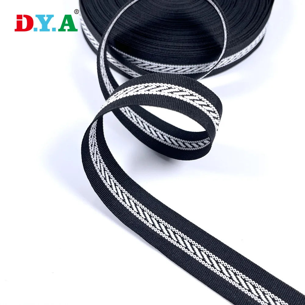 Low MOQ Customize 20MM Width Polyester Non-slip Silicone Webbing for Bag Backpack Accessories