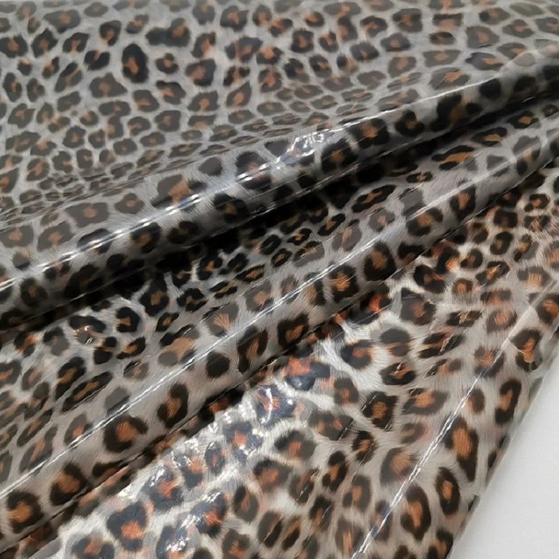 PFAS FREE Customizable Rain Poncho Garment Fabric Leopard Pattern Transparent Holographic TPU Film Waterproof PU Material