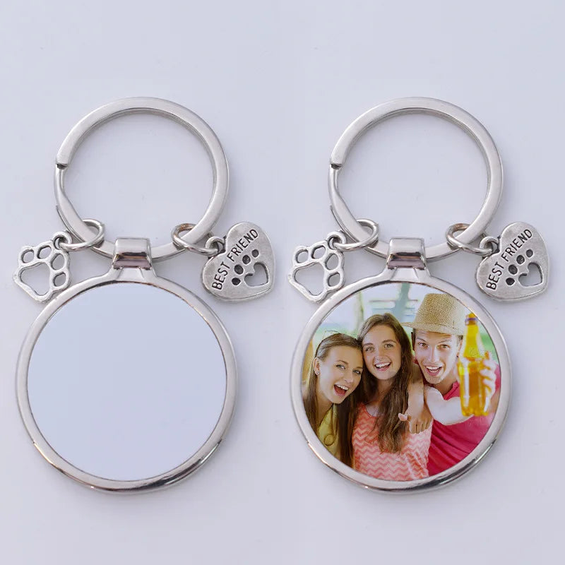 Home Decoration Dog Paw Custom Sublimation Blanks Keychain for Daily Life