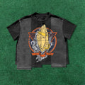 T Shirt Manufacturing Custom Print Oversized Boxy Fit Screen Printing Graphic t Shirt Heavy Cotton Cropped T-shirt