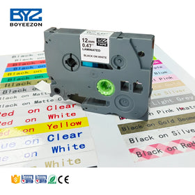White Laminated P-touch for Brother Tz Label Tape 12mm Compatible TZc231 TZc 231 TZe231 TZe 231 Black Printer Ribbons
