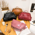New PU Leather Double Zipper Small Purse Fashion Casual Sling Crossbody Hand Bags for Women