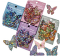20 Pcs/pack PET Sticker Package Streamer Butterfly Series Three-Dimensional Laser Gold Hand Account DIY Decorative Sticker