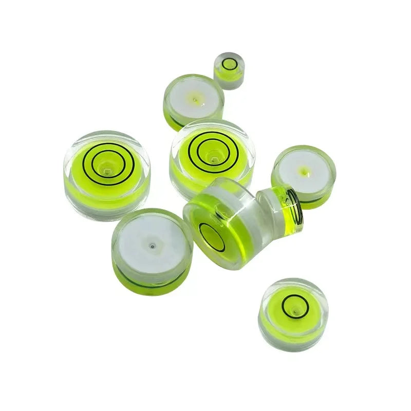 Precision Circular Mini Spirit Level Set Meter Bubble Inclinometer Green Bullseye Cameras Measure Tools Horizontal Ruler