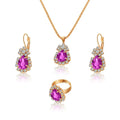 Fashion Gold Crystal Necklace Set for Women Super Market Wholesale N210658