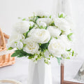 Silk Peony Bouquet Artificial Flowers Cheap Flowers for Home Wedding Decorative Flowers Hot Sale Rose Pink Jewelry Purple