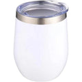12oz 304 Stainless Steel Custom Logo Travel Double Wall Vacuum Insulated Coffee Mug Push-Pull Lid Dishwasher Safe Egg Shape Wine