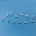 100% 925 Solid Real Sterling Silver Jewelry 12 Constellation Stud Earrings Birthday Gift for Women Girls