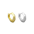 EH1545 Wholesale 18k Gold Statement Korean Fashion Minimalist Cute Geometric Metal Ring Cc Channel Earrings for Trend Women 2025