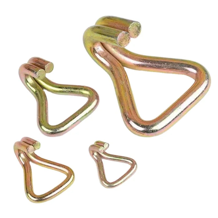 Zinc Plated Metal High Strength Double J Hook for Ratchet Strap Automotive & General Industry Use