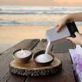 Sand Wax Candles Manufacturer Sand Candle Wax Customer Logo Plant Based Pearled Candles Sand Wax for Wedding Decoration