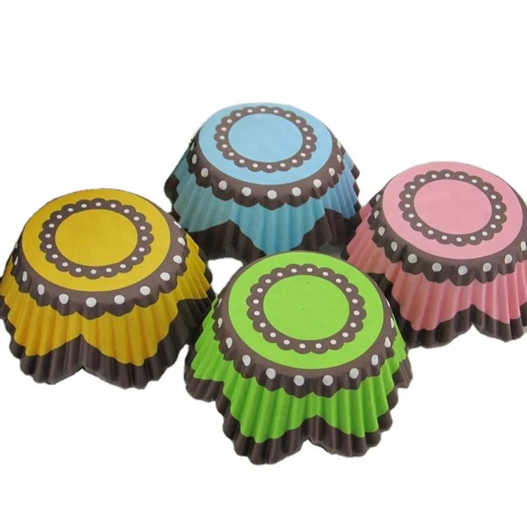 Customized Multi Colors Shaped Disposable Cupcake Paper Holder Cake Baking Molds